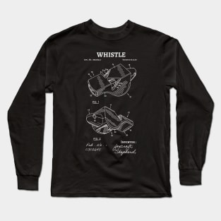 Whistle 1989 Patent, gift for coaches Long Sleeve T-Shirt